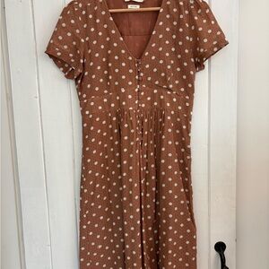 Summery Polka Dot Midi Dress